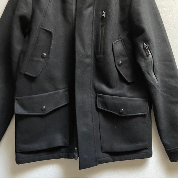 Zara Man wool blend zip button up jacket coat Sz L - Picture 6 of 11